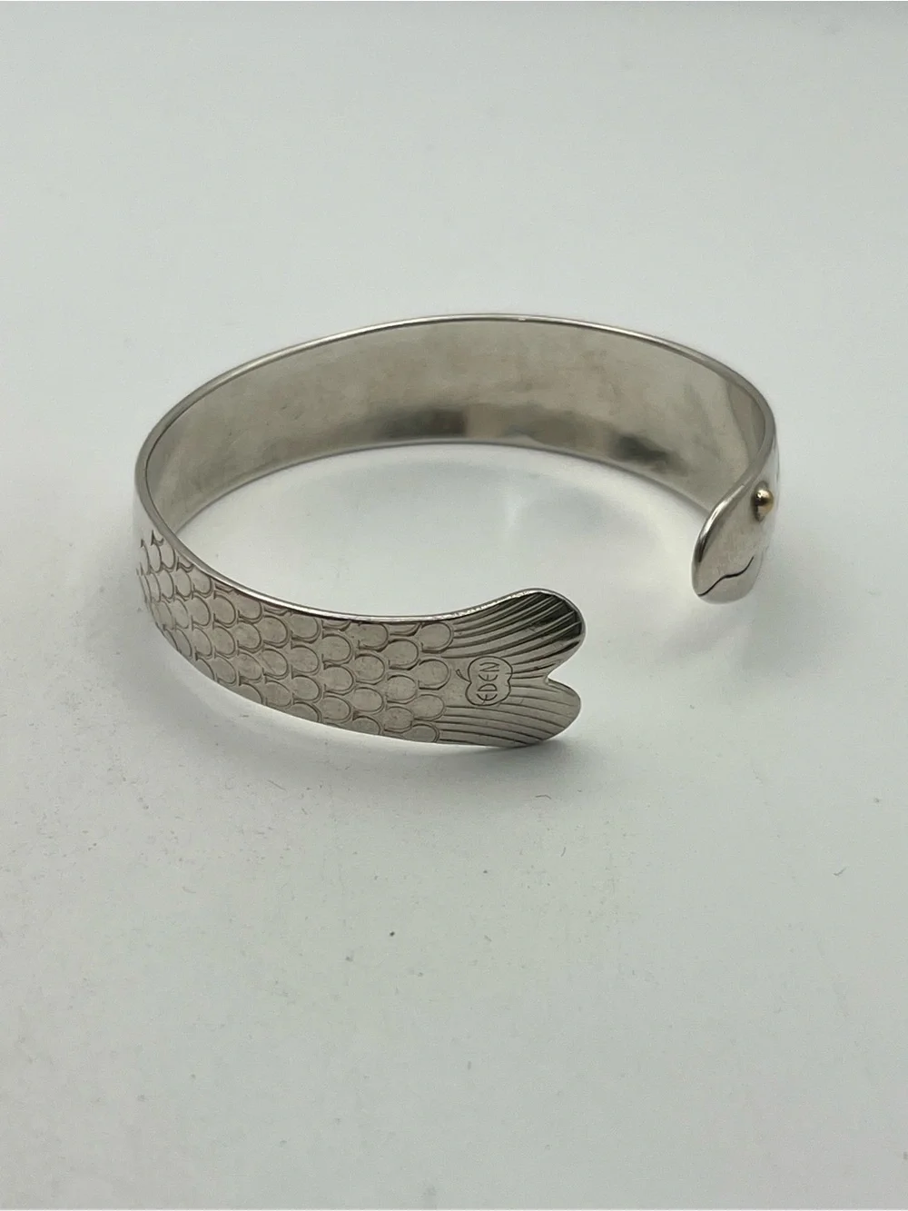 Eden Hand Arts herring cuff bracelet 14k & sterling silver Large Cape Cod - Picture 7 of 16